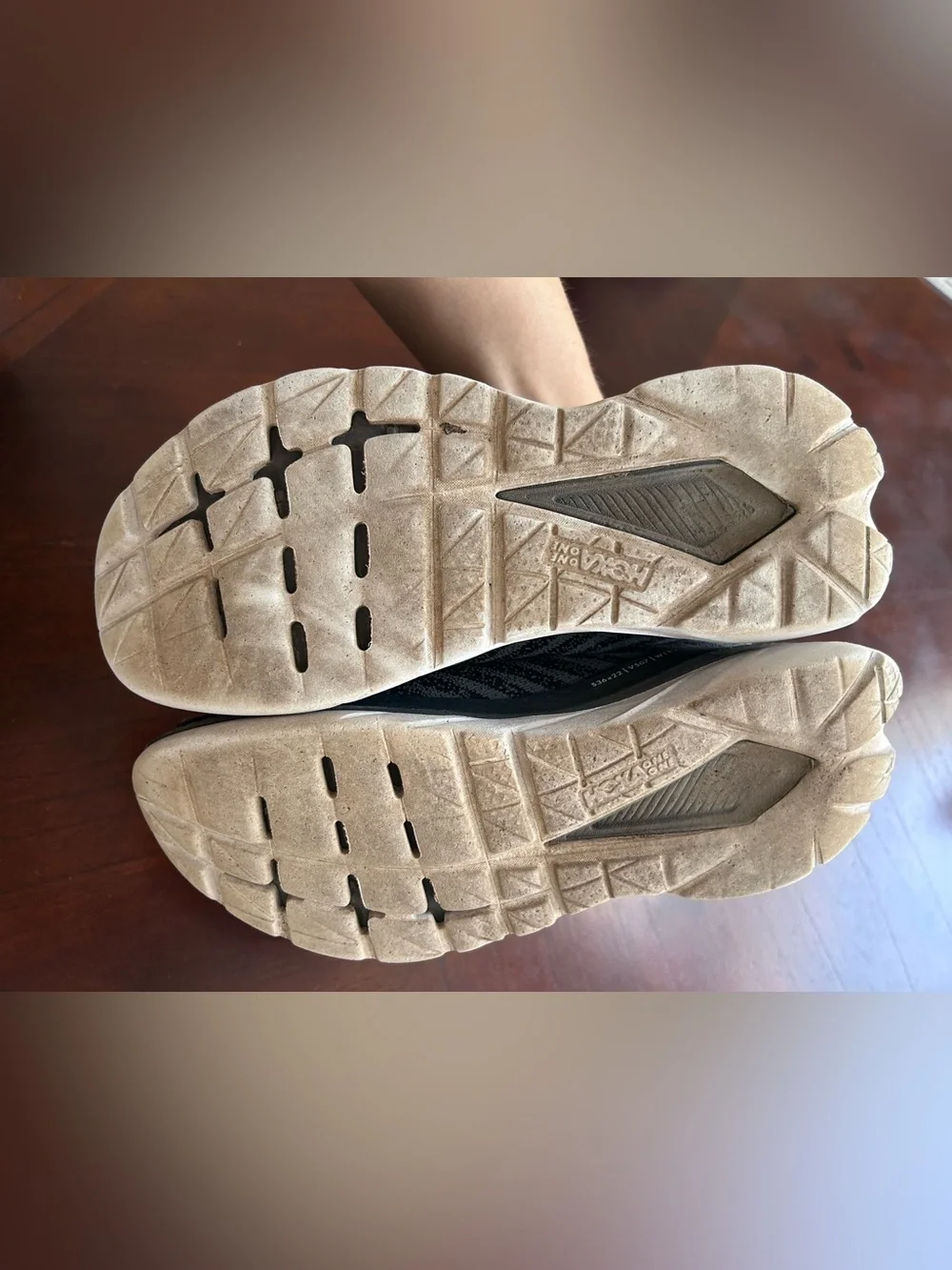 Hoka Black and White Men's Running Sneakers size 8.5